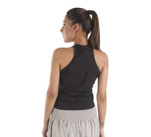 Top ajustado con cuello Halter a la moda en algodón orgánico para niñas y mujeres para yoga fitness gimnasio o ropa de uso normal - Product Image 1