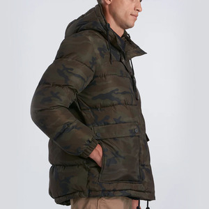 Chaquetas Acolchadas para Hombre OEM, Diseño Personalizado de Moda de Invierno, Ropa de Abrigo con Cuello de Piel, Chaqueta de Burbuja Acolchada para Hombre - Product Image 5