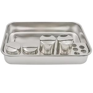 1 set vassoio per attrezzi dentali in acciaio inossidabile piastra per medicazione scatola portaoggetti per strumenti con 34 bottiglie materiale orale attrezzatura da laboratorio per dentisti - Product Image 6
