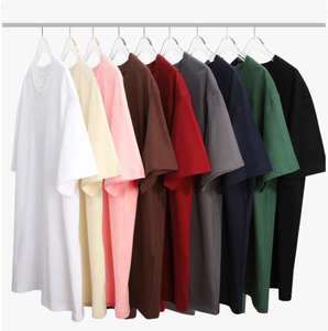 Camiseta publicitaria unisex de manga corta de gran tamaño para hombre de 200g de algodón puro con diseño de logotipo personalizado OEM - Product Image 1