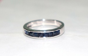 Bague en saphir bleu naturel en argent sterling 925, bijoux en pierres précieuses élégants faits à la main, cadeau pour elle - Product Image 5