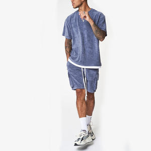 กางเกงขาสั้นตาข่ายของผู้ชาย2021ชุดออกแบบโลโก้ผ้าฝ้าย100% ลายพื้นสำหรับฤดูร้อนรายชื่อสปอนเซอร์ - Product Image 3