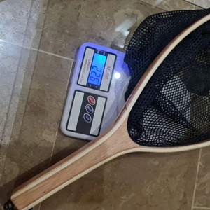 Filet en bois pour la pêche à la mouche à la truite et le tennis pour le débarquement et la capture de poissons - Product Image 1