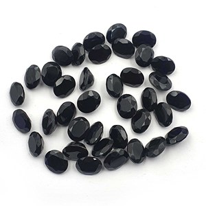 IGI chứng nhận tự nhiên màu đen <span class=keywords><strong>Onyx</strong></span> Loose rất nhiều 32pcs hình bầu dục cắt 101 CT đá quý màu hồng màu xanh lá cây màu đỏ tông màu vàng nhiệt được xử lý màu xanh lá cây <span class=keywords><strong>Onyx</strong></span> - Product Image 2