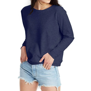 Col rond personnalisé à manches longues jeunes femmes sweats à la mode du fournisseur bangladais 100% qualité orientée vers l'exportation - Product Image 4