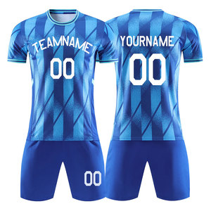 Ensemble de maillots de football personnalisés OEM 2025 pour équipes de club européennes, couleur personnalisée, légers, séchage rapide, 100 % polyester - Product Image 1