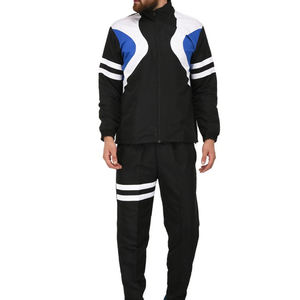 Chándales de nailon para hombre, ropa de entrenamiento personalizada para correr, conjunto de chándales cortavientos con cremallera y logotipo personalizado - Product Image 1