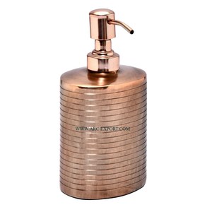 Dispensador de jabón de baño metálico pulido dorado brillante, calidad de lujo, nuevo estilo único, dispensador de jabón de gran tamaño para el hogar y el Hotel - Product Image 6