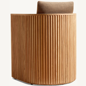 Section de canapé individuelle en teck pour une durabilité accrue, équipée d'une mousse douce et résistante pour une utilisation en extérieur - Product Image 2