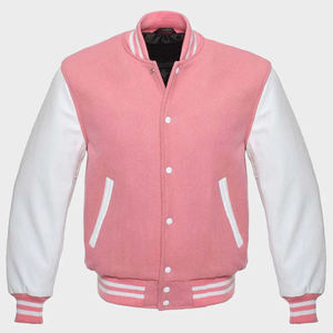 Chaquetas de béisbol para hombres de buena calidad con mangas de cuero al por mayor de manga larga de cuero a prueba de viento CollegeBaseballjacket para hombres - Product Image 6