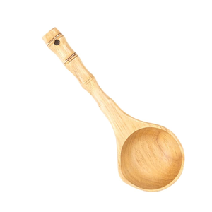 Cuchara de cucharón de sopa de alta calidad para salsa, cuchara de mango largo para cocinar, al mejor precio, color de madera natural - Product Image 4