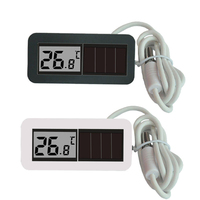 Termometer Digital LCD Tenaga Surya dengan Probe Eksternal untuk Kulkas dan Akuarium Ikan