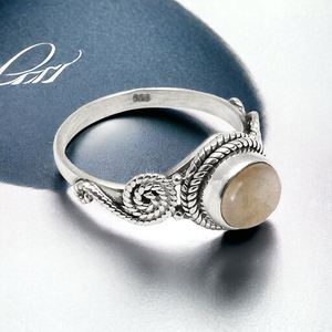 Anillo de Plata de Ley 925 hecho a mano, piedra preciosa de cuarzo rosa natural, uso diario, anillo de estilo informal de compromiso, precio al por mayor - Product Image 1