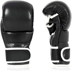 Gants de boxe en cuir uni 10oz 12oz 14oz 16oz pour hommes professionnels pour l'entraînement de MMA et Kick Boxing - Product Image 6