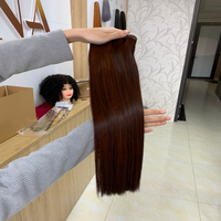 Capelli Lisci Naturali Vietnamiti di Alta Qualità 2025, Lunga Durata, Colore Marrone, Prezzo Conveniente