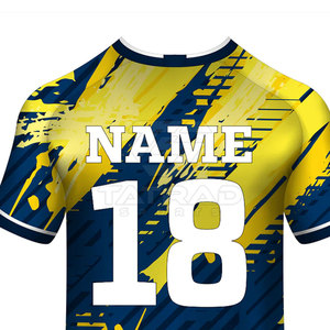 Vêtements de sport d'été pour hommes, maillot imprimé par sublimation, séchage rapide, respirant, manches courtes, col rond, nouvelle collection - Product Image 6