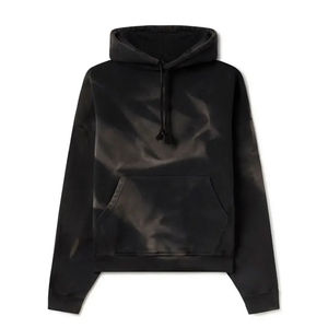 เสื้อฮู้ดดี้โอเวอร์ไซส์ผ้าฝ้าย 100% สำหรับผู้ชาย ล้างสีแบบแอซิดวอช ราคาสมเหตุสมผล เสื้อฮู้ดดี้ผ้าฝ้ายน้ำหนักเบาสำหรับผู้ชาย ล้างสีแบบแอซิดวอช มีจำหน่าย - Product Image 1