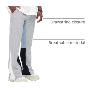 Pantalons décontractés évasés pour hommes, respirants, de haute qualité, simples, amples, à jambes larges pour hommes - Product Image 4