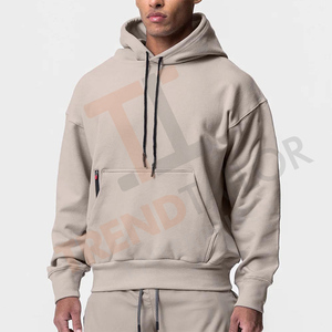 Sudadera con Capucha Extra Grande para Hombre, Personalizada al por Mayor, 360GSM, con Bolsillo Tipo Canguro y Cremallera Interna - Product Image 6