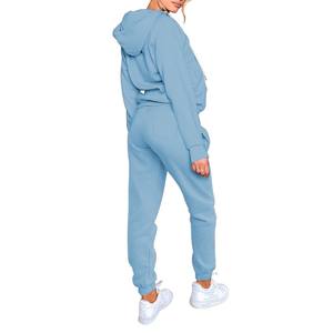 Femmes 2025 imprimé décontracté sport fermeture éclair survêtement tenues solides avec bande latérale automne hiver vente entière Joggers costumes ensemble - Product Image 3