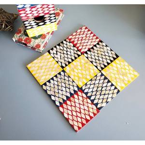 Handmade Wooden <b>Coasters</b> <b>Set</b> with Holder Mother of Pearl Inlay Bone inlay Serving <b>Coaster</b> Elegant Mats & Pads - Product Image 3