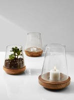 Porte-bougie et support en bois de luxe faits à la main pour la décoration de la maison Noël et Pâques