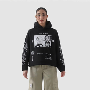 เสื้อฮู้ดสวมหัวโอเวอร์ไซส์สำหรับผู้หญิงและผู้ชายผ้าฝ้าย100% ขนาดใหญ่พิเศษสำหรับฤดูหนาวงานตามสั่ง - Product Image 1