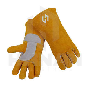Venta caliente de fábrica Heavy Cow Split Cowhide Welder Work Construcción Soldadura Guantes de seguridad a precio barato - Product Image 2