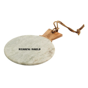 Planche à découper ronde en marbre Planche à fromage design faite à la main de belle qualité Ustensiles de cuisine Classique Élégant Bloc à découper en gros - Product Image 1