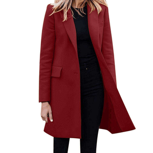 Abrigos de Lana Transpirables para Mujer, Tallas Grandes, Invierno 2024, Ecológicos, Casuales, con Forro de Lana, Colores Personalizados, Cuello de Piel Largo, Pakistán - Product Image 1