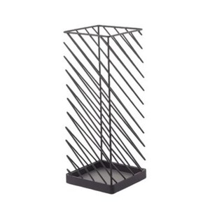 Support de rangement parapluie en métal noir enduit de poudre avec finition élégante pour organiser les vêtements de pluie dans la décoration intérieure de la maison - Product Image 1