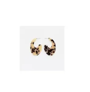 Pendientes de gota de aro Huggie acrílico de resina transparente de diseñador Vintage para mujer accesorios de joyería de moda - Product Image 2