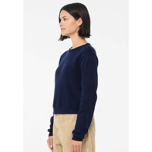 Sudadera con capucha recortada para mujer, sudaderas informales con cordón de manga larga de Color sólido, Tops cortos - Product Image 2