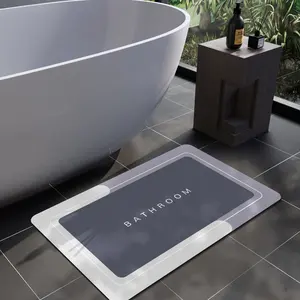 Tapis de salle de bain personnalisés à prix d'usine tapis de bain antidérapant tapis de bain en diatomite pour hôtel ou maison
