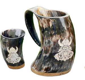 Ensemble de chopes à boire Viking Classic, matériau organique écologique, chope jetable avec verre à shot pour les fêtes à domicile - Product Image 3