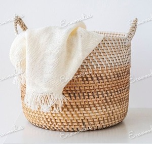 Venta al por mayor de cestas de almacenamiento de jacinto de agua, la mejor opción, cestas de almacenamiento hechas a mano y decoración, cesta de lavandería para el hogar, organizador de Juguetes - Product Image 6