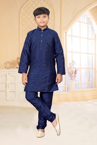 Readymade-Pijama de seda para niños, ropa de fiesta y función de diseño elegante, tradicional, Kurta, Churidar, última colección, nuevo - Product Image 2