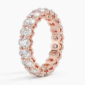 แหวนทองคำ10K เต็มวงแหวนเพชรทรงวงรีสำหรับปลูกในห้องปฏิบัติการสุดหรูสำหรับของขวัญวันครบรอบแต่งงาน - Product Image 3