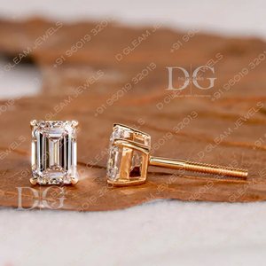 2.00CTW Radiant Cut Zircon <b>Drop</b> Earrings Rhodium Plated 14K VVS-VS Clarity Women's Wedding Anniversary Party Trendy Gift - Product Image 6