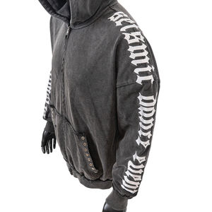 Sweat-shirt en molleton de coton à logo brodé personnalisé, manches longues, pour homme, design entièrement imprimé, sweat-shirt pour homme - Product Image 5