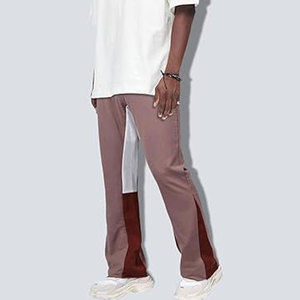 Pantalones acampanados informales de diseño de moda para hombre Pantalones acampanados de talla grande personalizados de alta calidad para hombre - Product Image 4