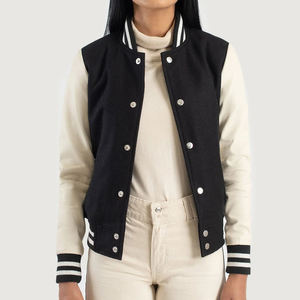 Chaqueta Universitaria para Mujer a Precio Económico con Logotipo Personalizado, Último Diseño de Ropa Urbana, Cómoda de Usar, Chaquetas Universitarias para Damas - Product Image 1