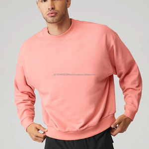 เสื้อสเวตเตอร์แขนยาวคอกลมสีพื้นสำหรับผู้ชายเสื้อสเวตเชิ้ตคอกลมชายระดับถัดไปสำหรับทุกเพศสีม่วง - Product Image 5