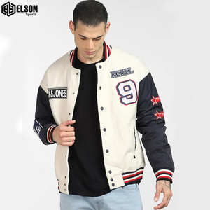 Chaqueta Varsity de lana personalizada para adultos Última moda callejera Tarifas baratas Temporada de invierno Decoración de piel de oveja Talla de niño Tarifas baratas - Product Image 3