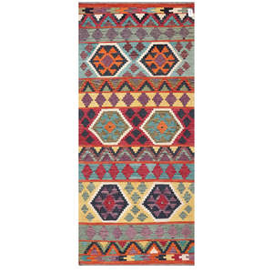 Alfombra Kilim de Maimana, Afganistán, 200 x 88 cm, Alfombras y Juegos de Alfombras - Product Image 1