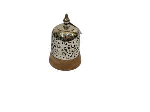 Quemador Bakhoor de acero inoxidable Quemador de incienso de diseño clásico con base de madera para uso de fragancia aromática en la sala de estar del hogar - Product Image 6