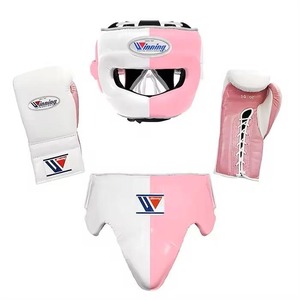 Ensemble de boxe neuf avec gants de sparring personnalisés en cuir véritable et entièrement personnalisables avec logo - Product Image 1
