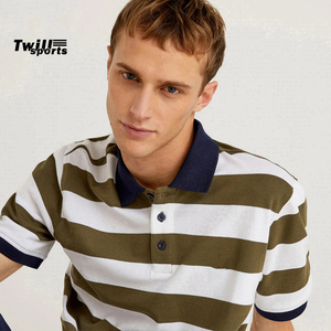 Camiseta Deportiva a Rayas para Hombre TWILL SPORTS 2026, Manga Corta, Informal, Verano, Cómoda, Tela de 300g, Nuevo Diseño Atractivo - Product Image 3