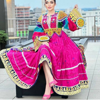 ROBES DE MARIÉE AFGHANI POUR ÉVÉNEMENTS DE MARIAGE ROBES DE FÊTE WESTERN AVEC AFGHANI ANTIQUE TRAVAIL COMME COU BRODERIE TRAVAIL ET CHARMA