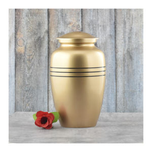 Urnas de Cremación de Metal Estilo Americano para Cenizas Humanas Adultas, 10 Pulgadas, 220 Pulgadas Cúbicas de Capacidad, Alta Calidad, Marca Falah - Product Image 1